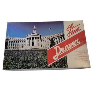 1983 All About Denver Colorado Board Game Vintage Local, READ Missing 3 Stands
